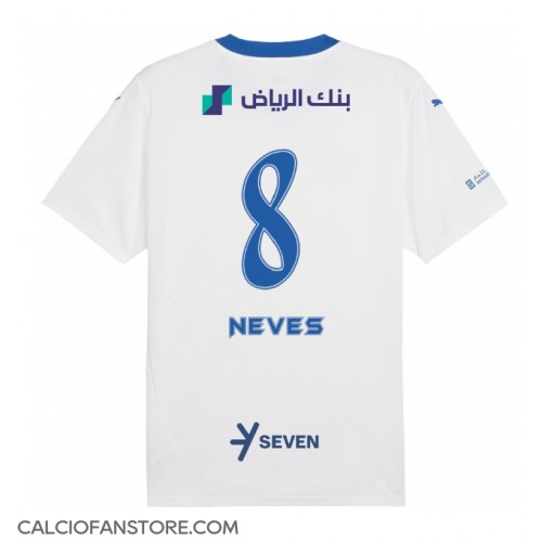 Maglia Calcio Al-Hilal Ruben Neves #8 Seconda Divisa 2024-25 Manica Corta